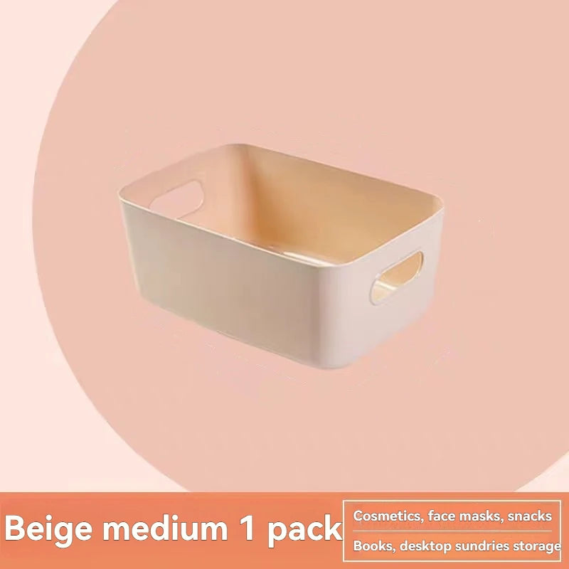 boîtes rangement moderne boîtes bacs plastique opaques couleurs variées beige blanc orange bleu sans