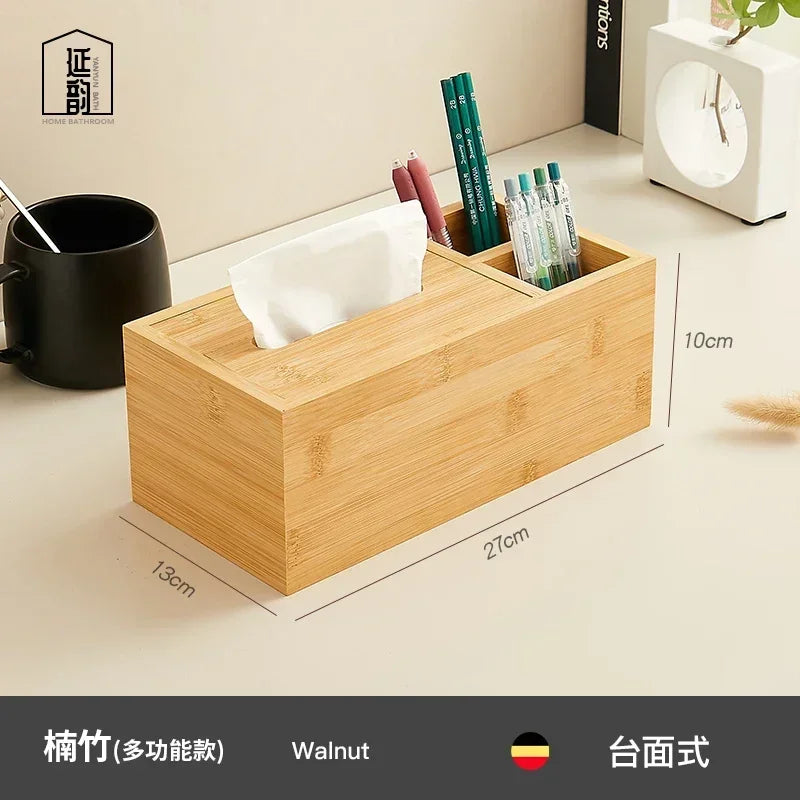 boîte mouchoirs bois minimaliste adhésive amovible moderne salle bain élégante hygiène papier toilette tissu