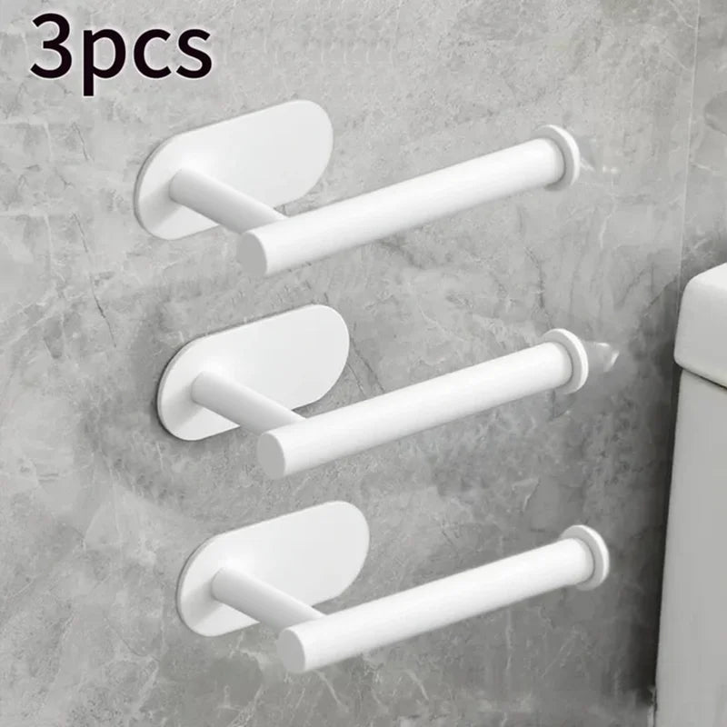 porte serviettes papier noir adhésif moderne salle bains papier toilette cuisine rouleau support étanche