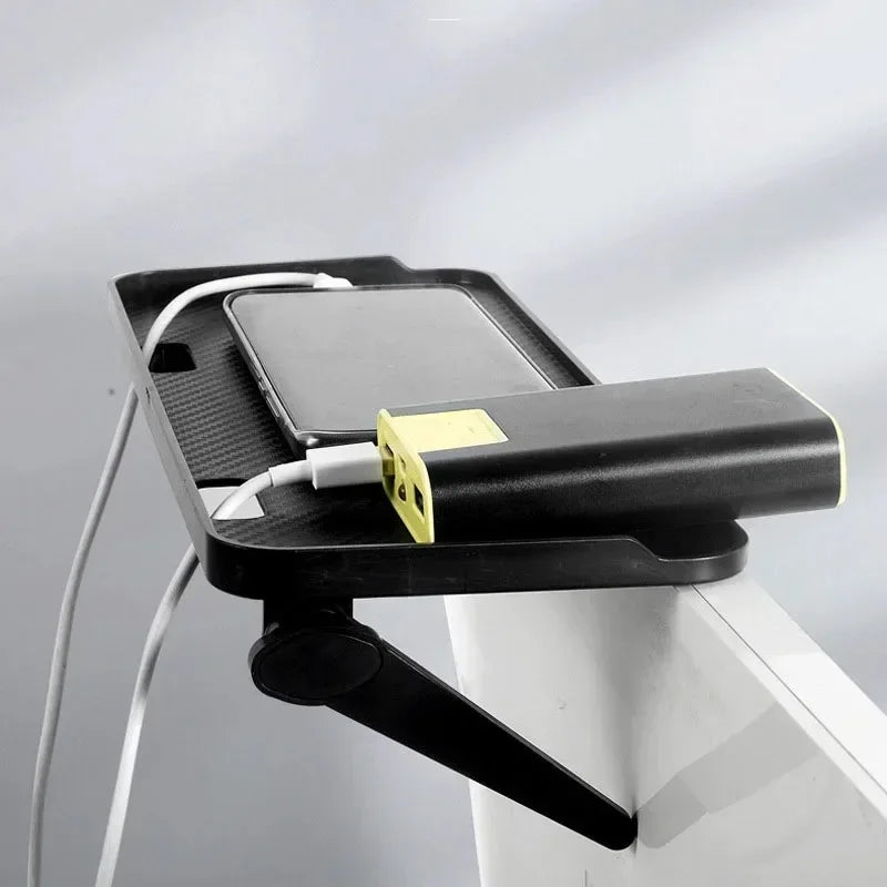 support moniteur pliable clips ajustables fibre carbone moderne noir gọn gàng