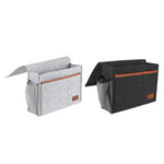 organisateur rangement tissu feutré gris clair gris foncé moderne poches intérieures extérieures poches câbles