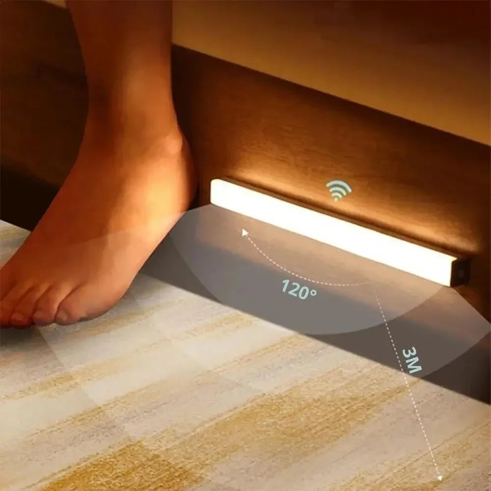 lampe led rectangle adhésive rechargeable blanc moderne détecteur mouvement allume urgence chambre cuisine 10cm