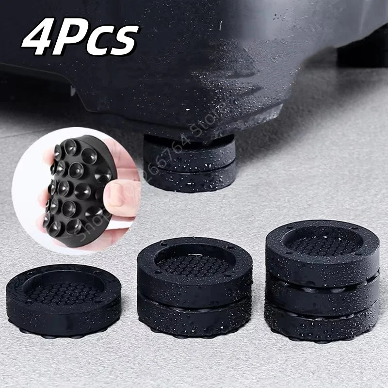 protecteurs machine laver noir perforés adhésifs anti vibration insonorisants 4pcs robustes