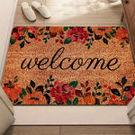 tapis d'entrée moderne fleurs colorées antidérapant résistant décoloration salon porte extérieur
