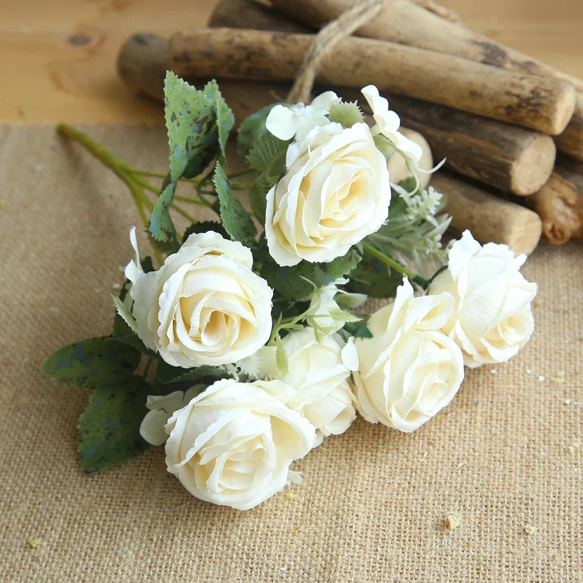 bouquet artificiel roses classique romantique intérieur mariage anniversaire baby shower