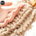 serviette main chat orange crème texturée absorbante rapide suspendue toilette enfants
