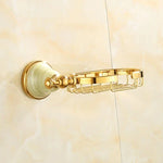 ensemble porte serviettes accessoires salle bain doré classique fixations vis porte serviettes double niveau