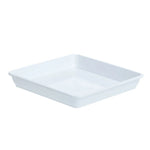 plateau carré récupération eau plastique noir moderne 12x12cm 15x15cm 18x18cm 22x22cm 25x25cm