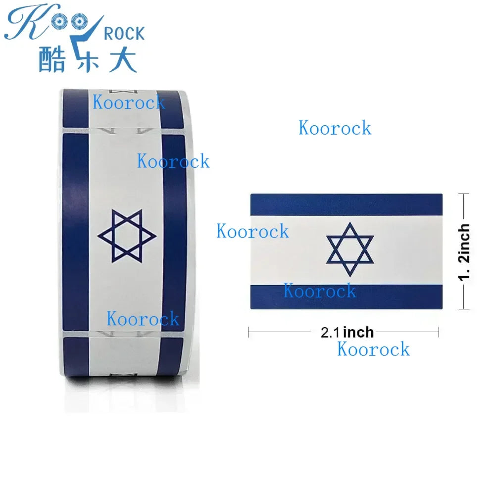 autocollants drapeau israélien américain blanc bleu rouge étoile david adhésifs pack 250 pièces rouleaux