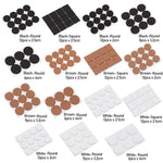 protecteurs sol feutre anti dérapant adhésifs mousse eva noirs blancs marrons ronds utilitaires 2.5cm