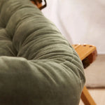 coussin chaise velours boutons vert olive moderne confortable amovible lavable ppcotton polyester rectangulaire adultes
