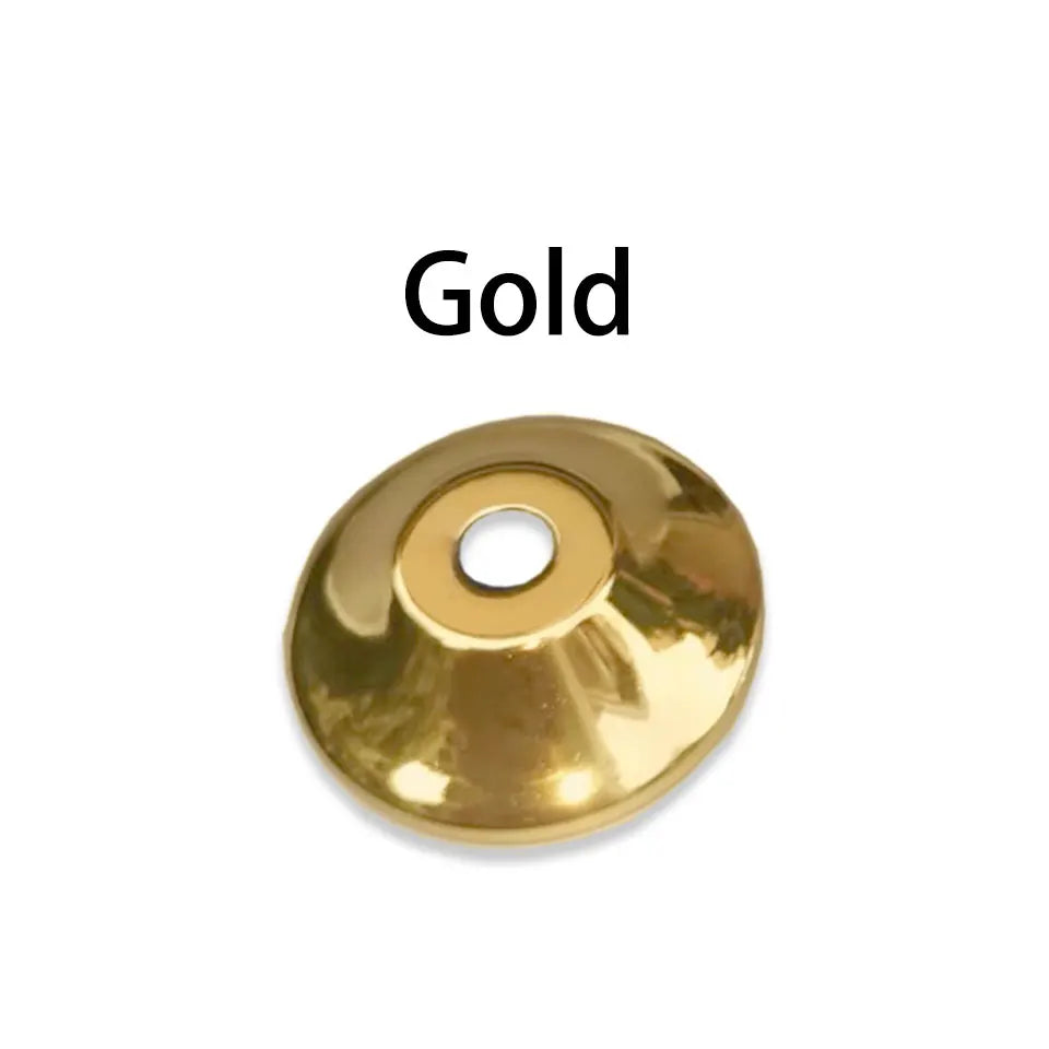boutons argentés dorés modernes 50mm diamètre 14mm hauteur lisses opaques fixations