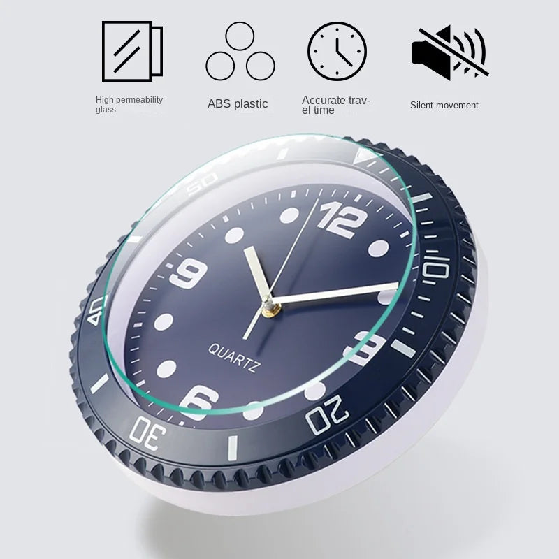 horloge murale classique numérique bleu abstraite quartz sans bruit salon