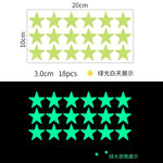 sticker lumineux étoiles vert fluo moderne adhésif chambre enfant décoration mur pièce