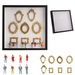 cadres photo miniatures or figurines baroques décoration led boîtes ornements dorés vintage figurines hommes