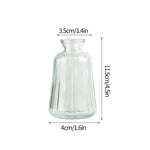 vases décoratifs modernes transparents rayures vertes fleurs maison table mariage