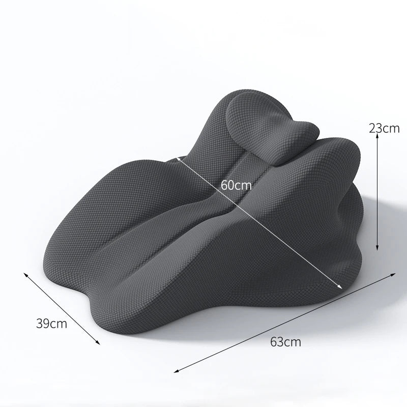 coussin ergonomique gris tissu 3d contour zones soutien lumbar cervical thoracique