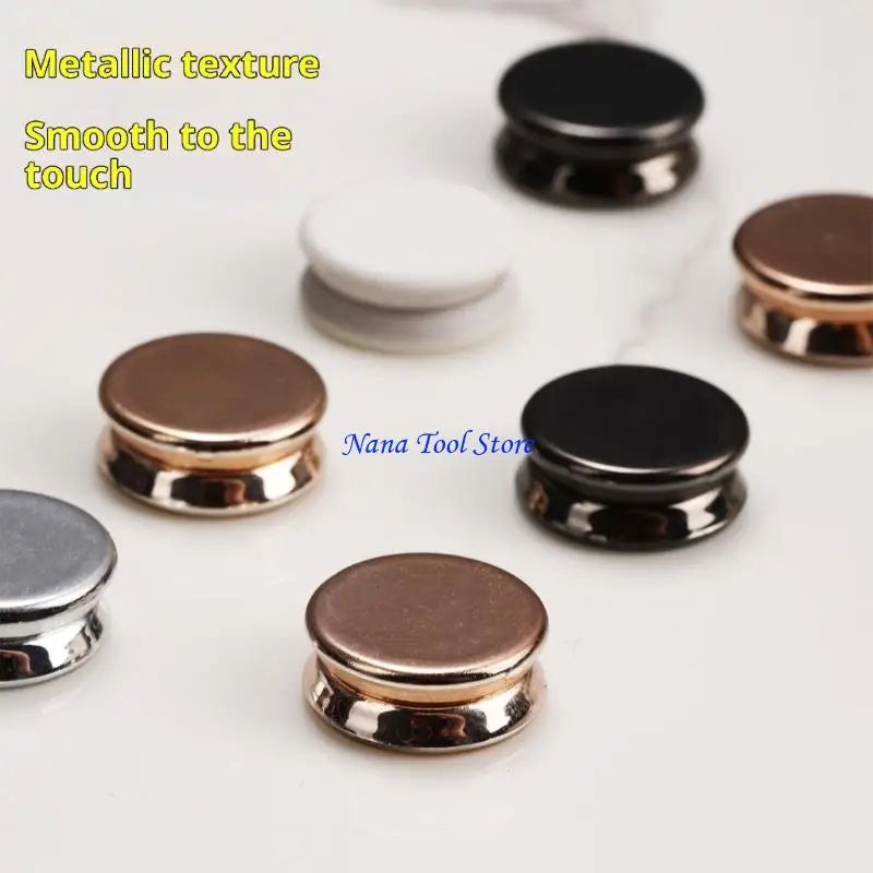 boutons pression métalliques modernes noir or argent opaques
