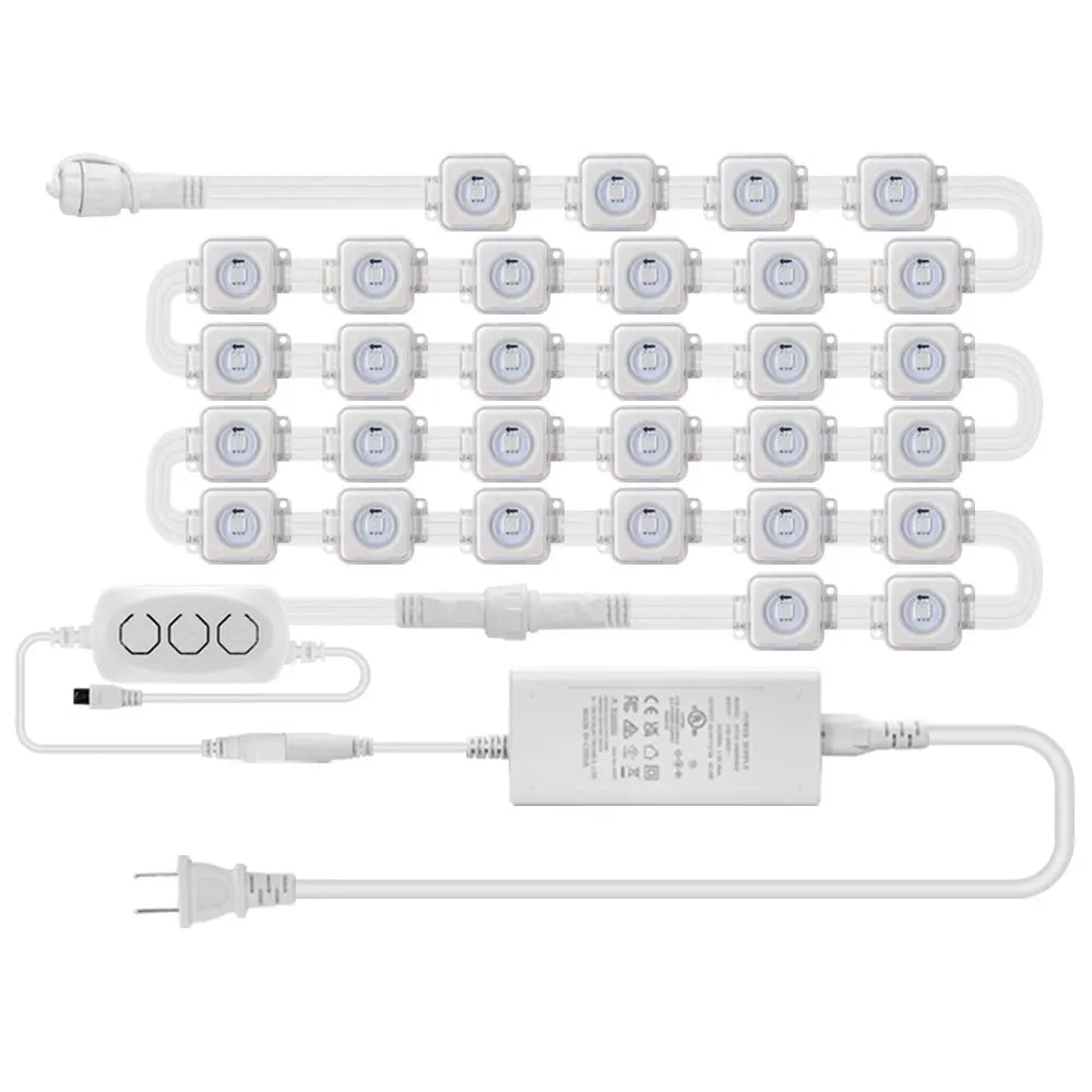 guirlande lumineuse multicolore moderne 30 leds wifi télécommande adhésif 10m 15m 30m