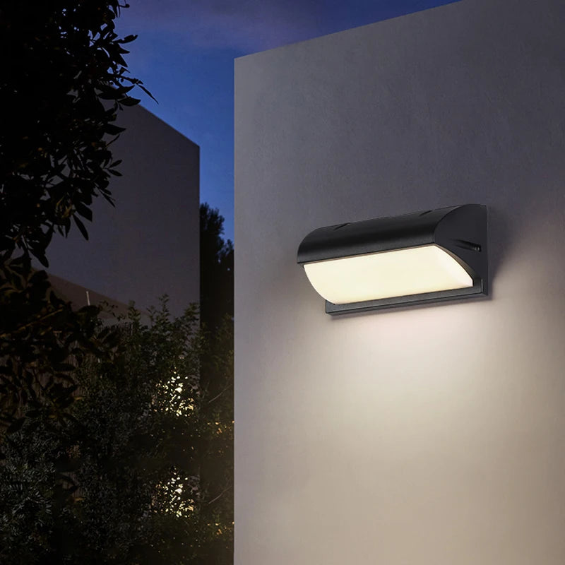 lampe murale moderne sensor motion led noir blanc 85265v ip65 étanche