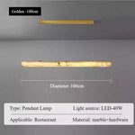 lampe suspendue marbre blanc moderne câble électrique 100cm opacité chambre salon