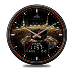 horloge murale moderne horaire azan calendrier hijri affichage numérique analogique İslam motifs
