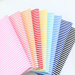 tissu coton biodegradable sergé rayures fruitées orange rose bleu jaune noir moderne bricolage couture
