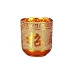 coupes décoratives or géométriques texture granulée classique élégant offrandes buddhistes ensemble ceremonial