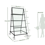 grille support végétaux noire réticulée moderne pieds pliants extérieur jardin treillis métal