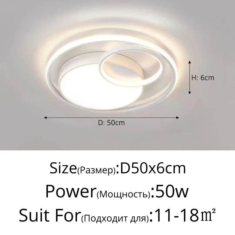 plafonnier led blanc contemporain moderne salon chambre opacité fixations invisible