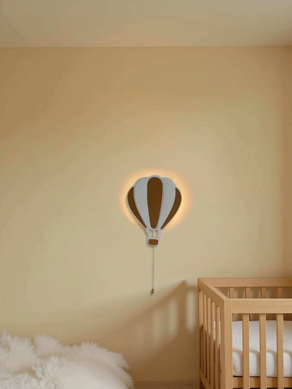 veilleuse murale nuage flottant ballon enfantin décorative chambre bébé LED posée fixée cordon blanc