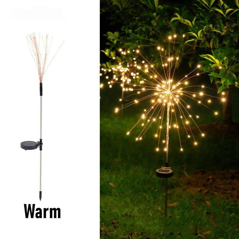 lumière solaire dorée étoiles multiple points lumineux moderne décorative patio jardinextérieur