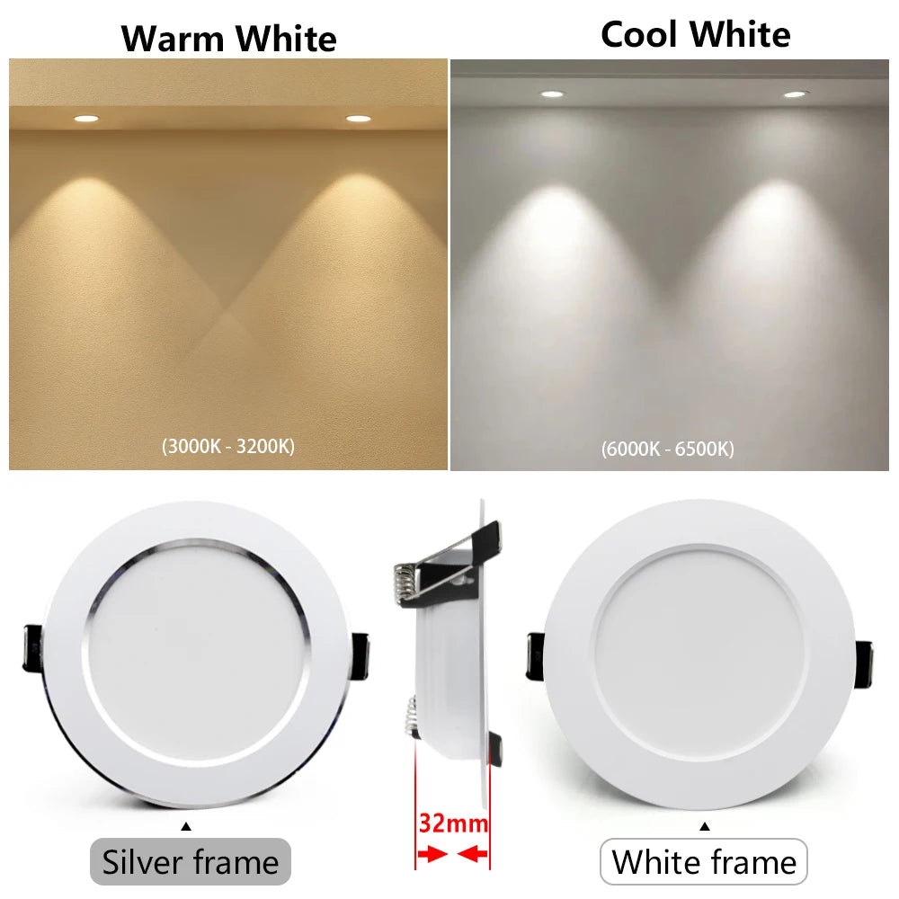 spot led encastrable rond blanc moderne éclairage intérieur intérieur lumière led haute puissance