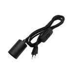 ampoule suspendue moderne câble noir interrupteur doré métal e27 chambre salon étude