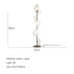 lampe sol moderne verre translucide noir blanc beige intérieur chambre salonhôtel