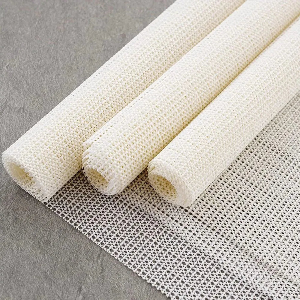 tapis anti dérapant blanc maille fine adhésif moderne intérieur yoga sol canapé