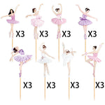 figurines danseuses blanches roses dorées plumes papillons classiques anniversaire mariage fêtes