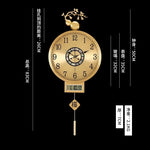 horloge murale moderne ornement floréal chambre salon chinois traditionnel aiguille métal
