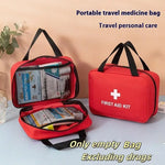 sac trousse premiers secours rouge noir first aid kit portable medicaments utile campingurgencevoyage