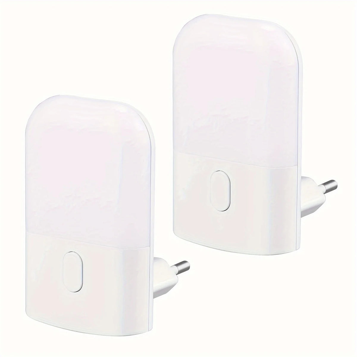 lampe nuit blanche moderne adhésive flux lumineux faible prise eu sans fil 2pcs
