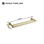 accessoires salle bain ensemble porte serviettes rouleau papier toilette crochet robe finition laiton doré