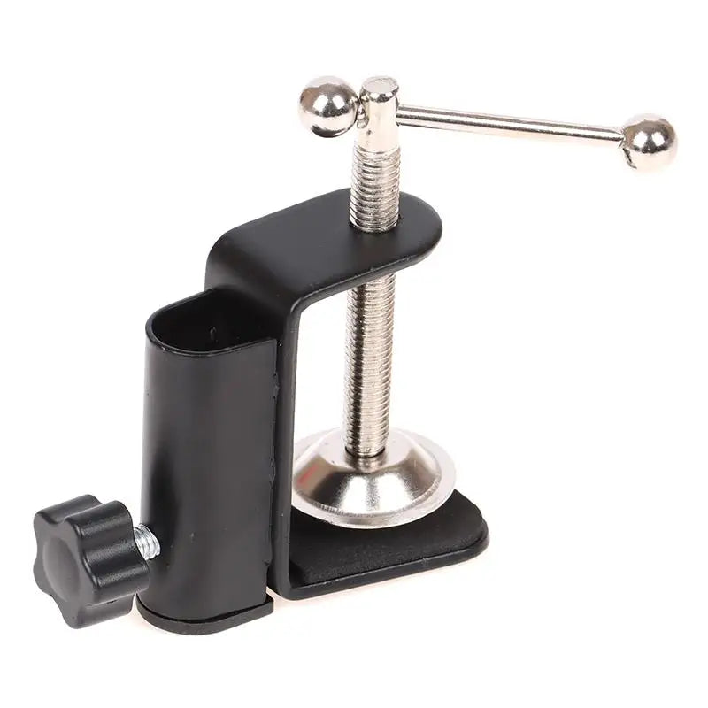 support pince métal robuste diamètre 12mm tapis antidérapant noir argenté industrielle utilitaire