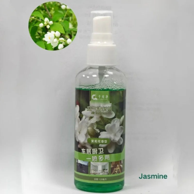 spray parfum fleurs imprimées bouteille transparente moderne orange jaune vert bleu violet lavender jasmine
