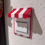 cache interrupteur bicolore rouge blanc rayures horizontales moderne adhésif interrupteur