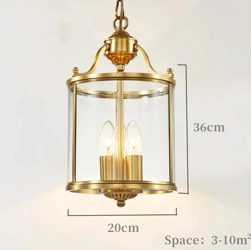 lampe suspendue dorée classique anneaux verre transparent chambre salon étude