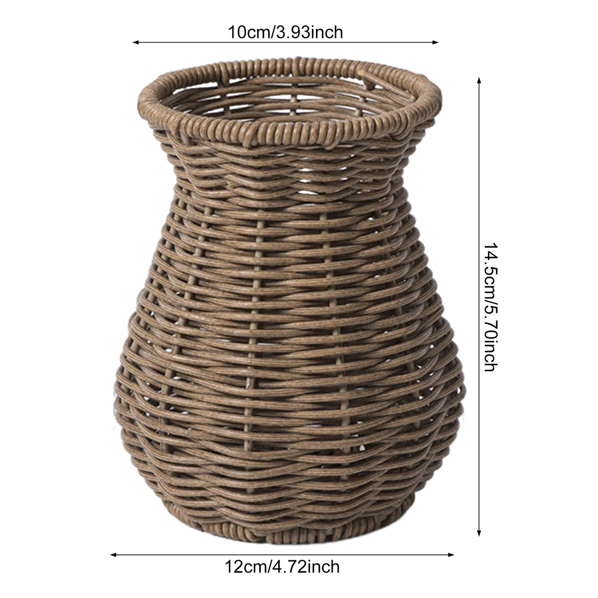 vase rotin tressé main beige clair décoration maison fleurs séchées traditionnel effet chic
