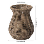vase rotin tressé main beige clair décoration maison fleurs séchées traditionnel effet chic