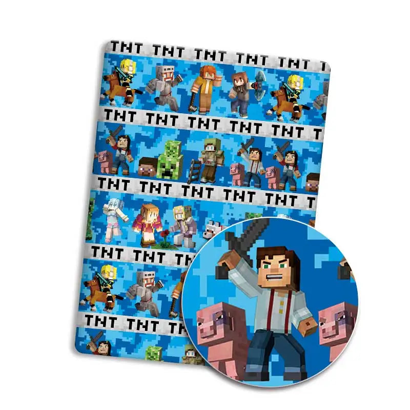 tapis souris pixel art minecraft steve creeper enderman rouge vert bleu