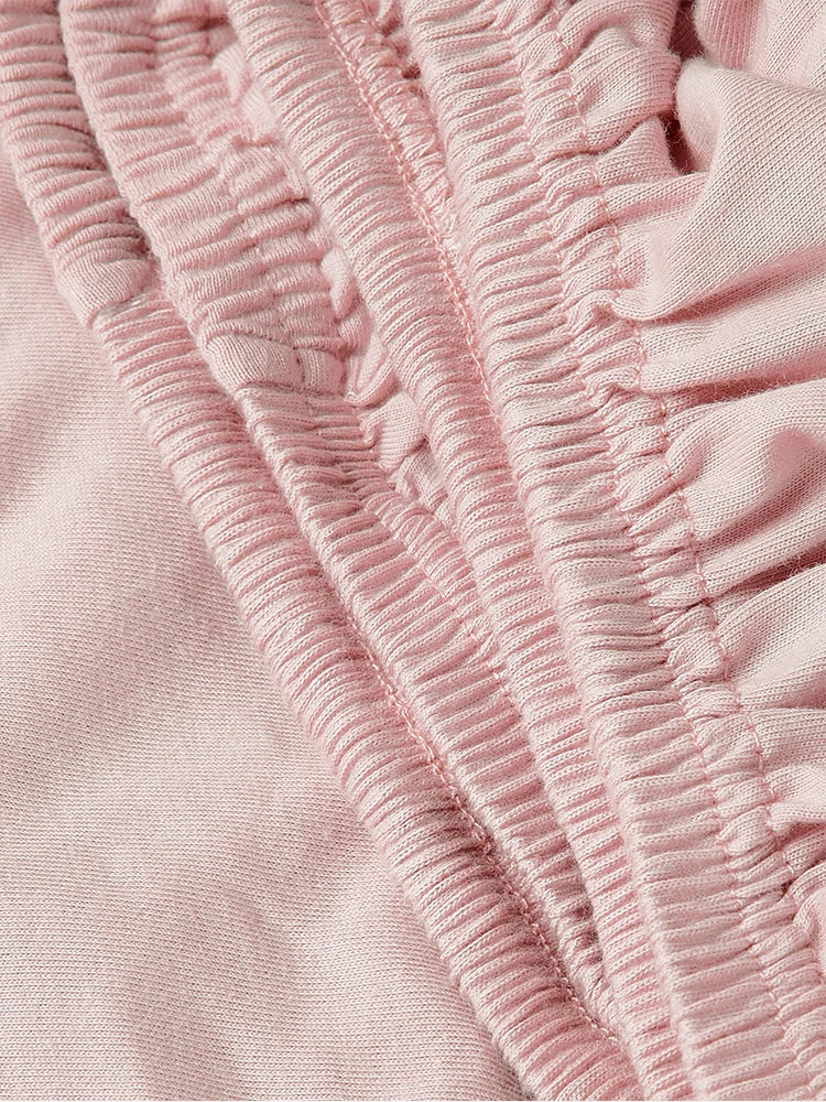 jupe lit bébé crème rose clair gris uni moderne élastique coton quatre saisons