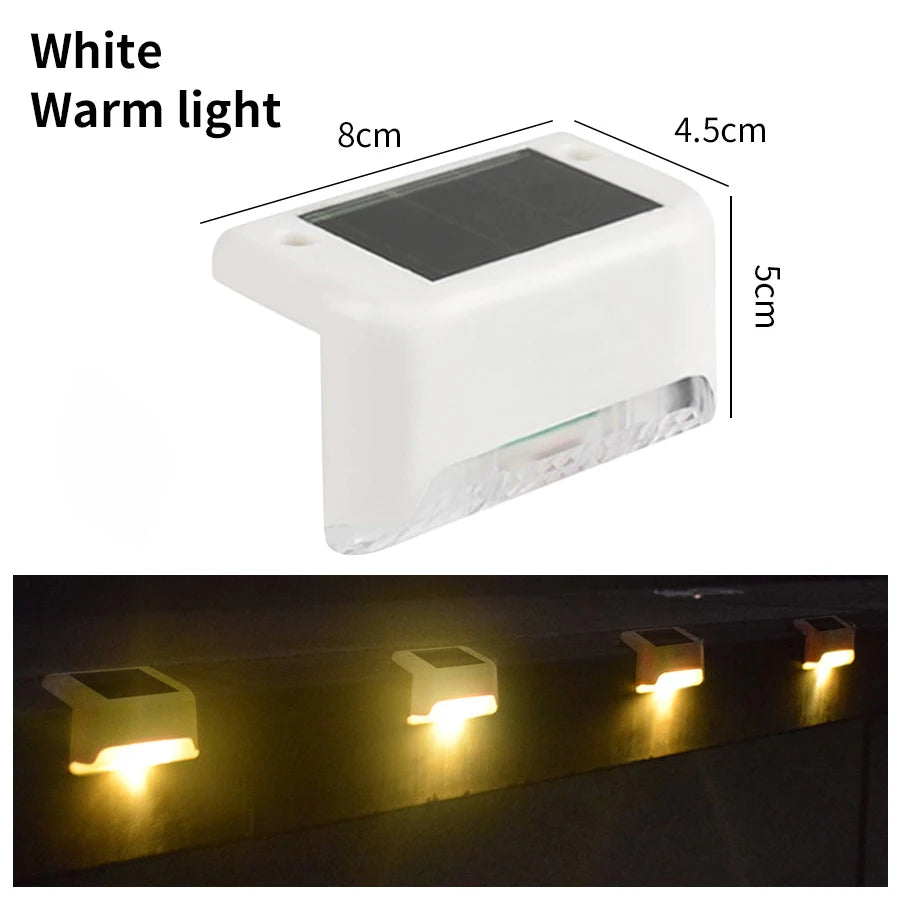 éclairage solaire moderne escalier autoinstallation led panneau solaire adhésif noir blanc lumineux minimaliste